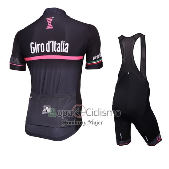 Giro d'Italia Ropa Ciclismo Culotte Corto 2016 Hombre Mangas Cortas Negro y Rojo
